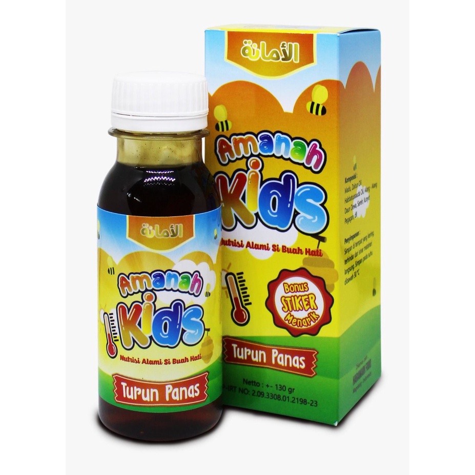 

MADU TURUN PANAS AMANAH KIDS 130gr bonus stiker menarik ya dalam kemasan