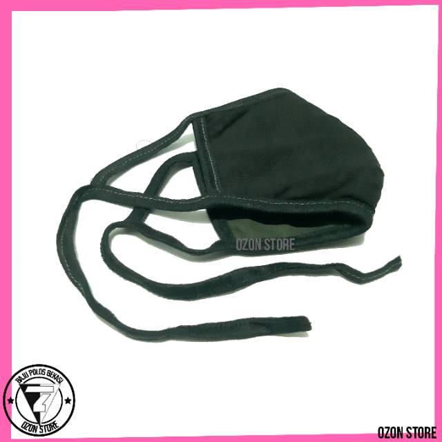 Masker Kain Hitam Polos KPOP Korea earloop