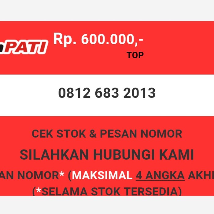 Nomor cantik Telkomsel murah tahun lahir 2013 simpati & loop T0888-600