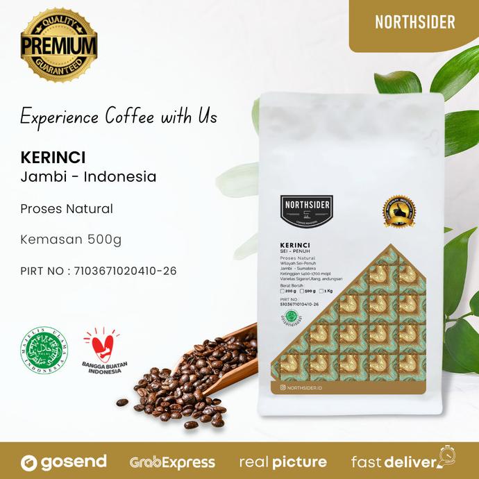 

BIJI KOPI ARABIKA KERINCI MT NATURAL - 500GR NORTHSIDER COFFEE