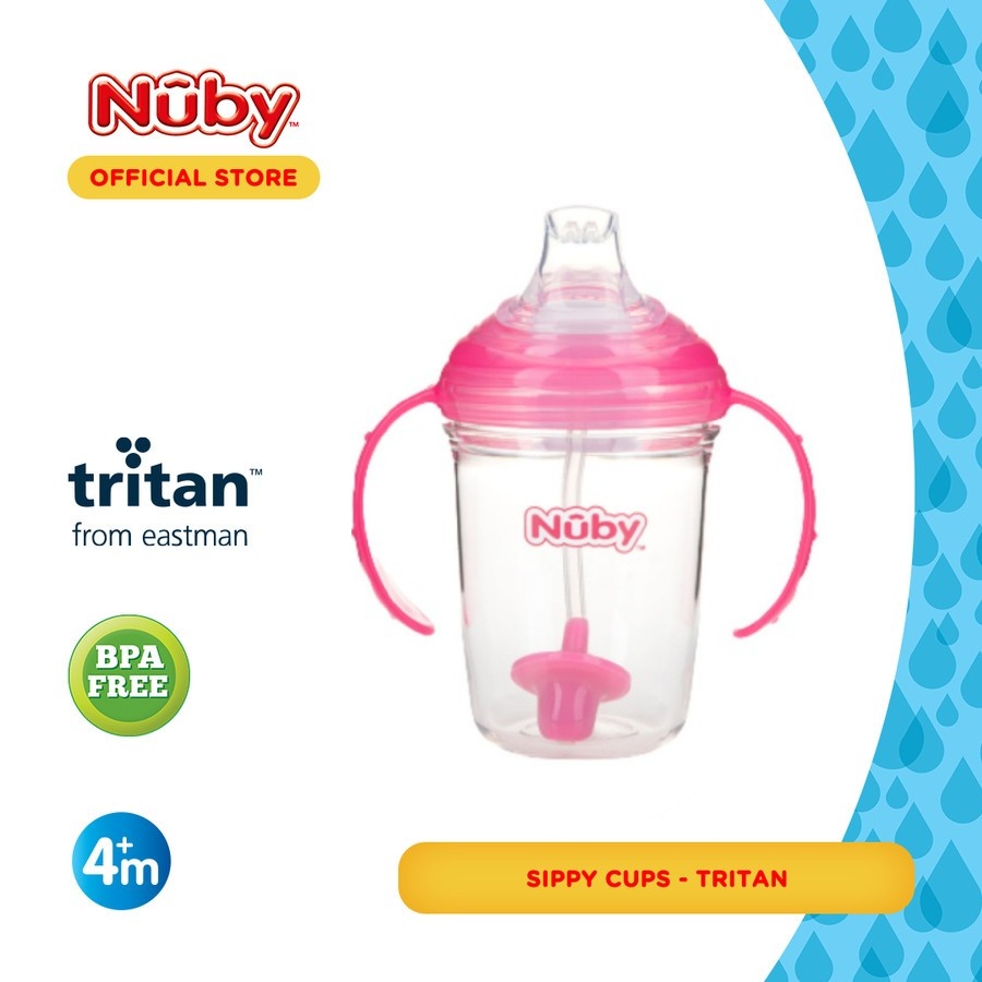 BOSU343 NUBY BOTOL TRITAN SPOUT WITH STRAW NB237