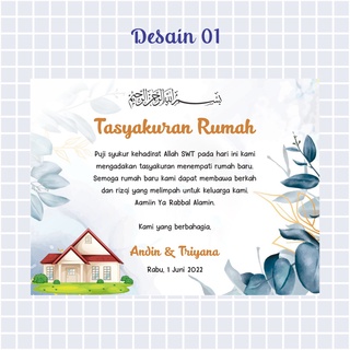 Jual Stiker label syukuran pindah rumah, Stiker tasyakuran rumah baru