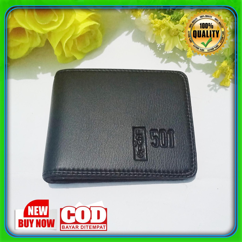 Dompet Pria Lipat Kulit Sintetis fashion cowok premium 501 Levis bayar di tempat