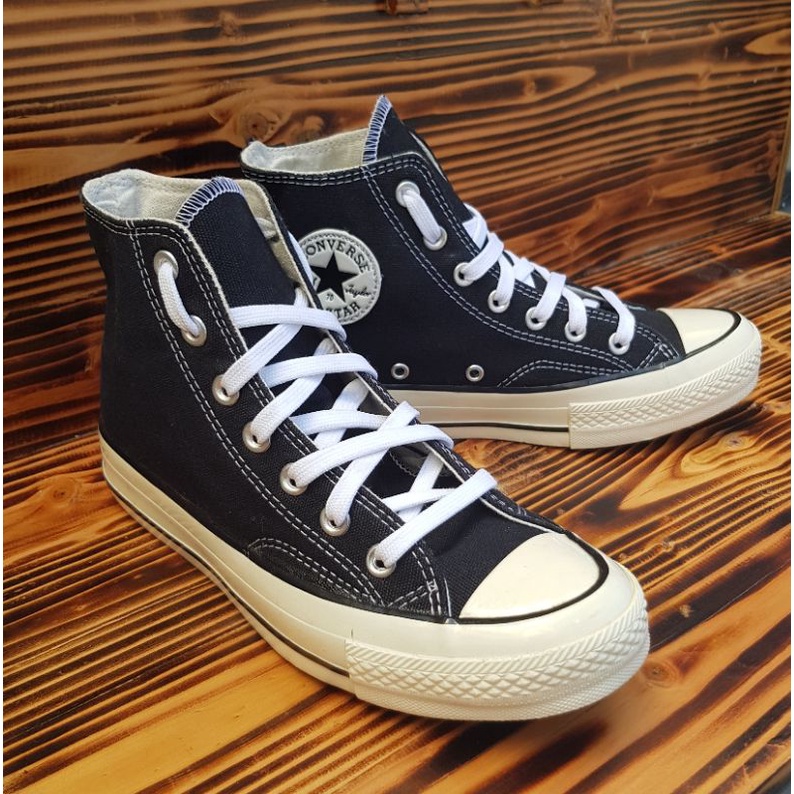 Sepatu CONVERSE 70S Egret Tinggi BNIB Black White Premium Vietnam