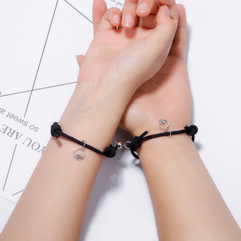 2pcs / 1Pasang Gelang Magnet Couple Magnet Attract Persahabatan Bracelets