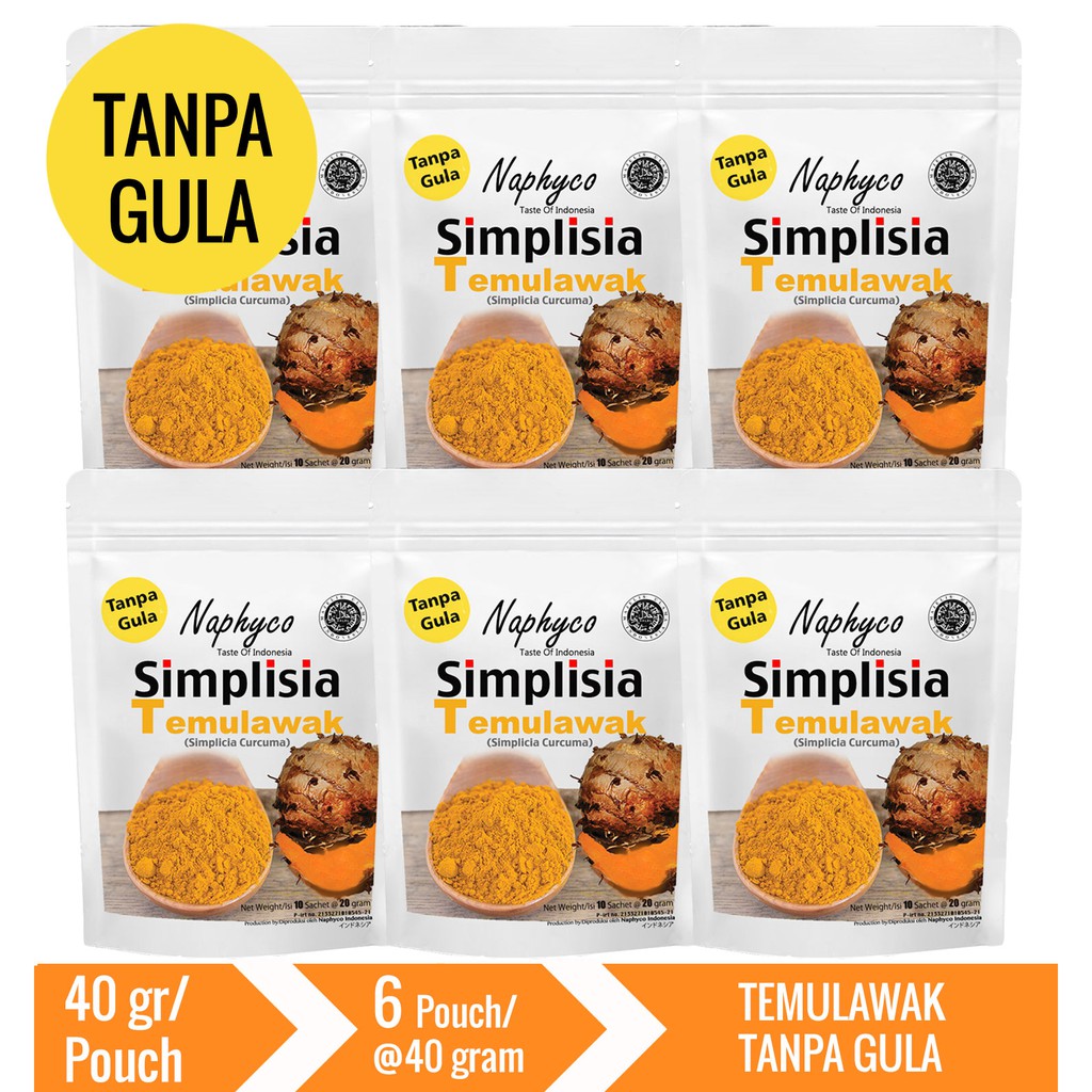 

Naphyco Simplisia Temulawak 40 gr x 6 Pouch