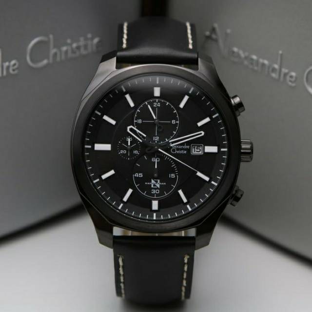 Jam Alexandre christie pria ac 6550 mc original Black