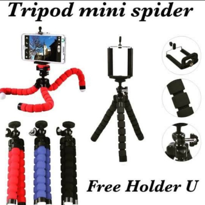 tripod spider mini holder U hp / tripod hp/phone holder/holder hp/tripod mini/holder u