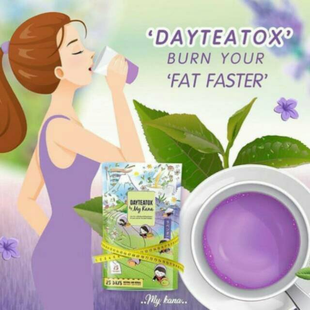 READY❣️ Day Teatox by My Kana Lavender Slimming Tea Teh Detox Pelangsing Alami Aman