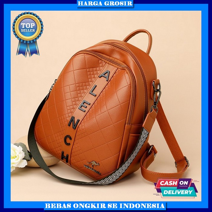 Tas Ransel Batam Wanita Cantik Import Kulit Tebal Ransel Azela D20183 Fashion Wanita Restok 254 Back