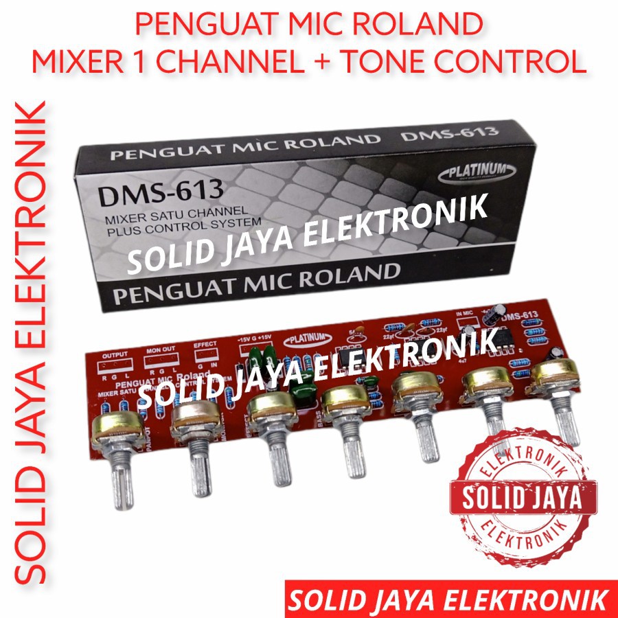 KIT PENGUAT MIC ROLAND DMS-613 DMS 613 DMS163 TONE MIXER 1 CHANNEL PLATINUM ASLI ORIGINAL