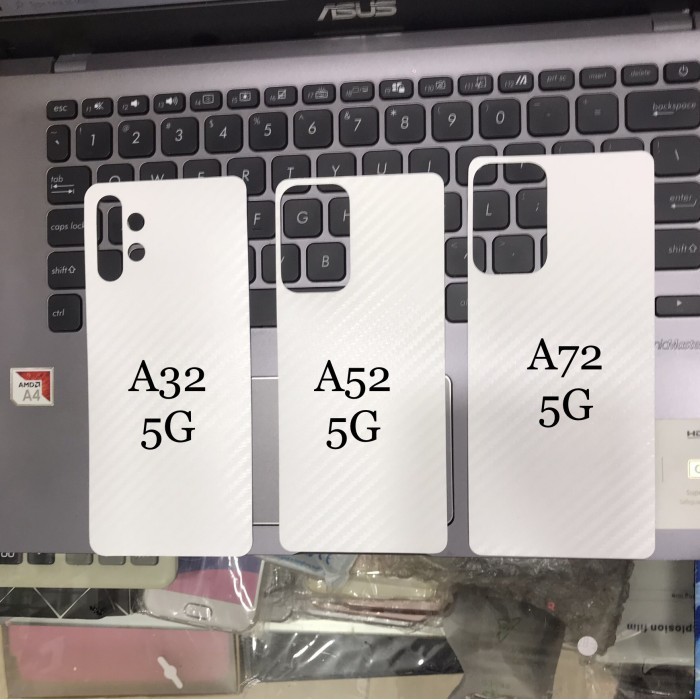 Garskin Clear Samsung Galaxy A32 Samsung A72 Samsung A52 Clear Carbon Skin Back Case sticker Garskin