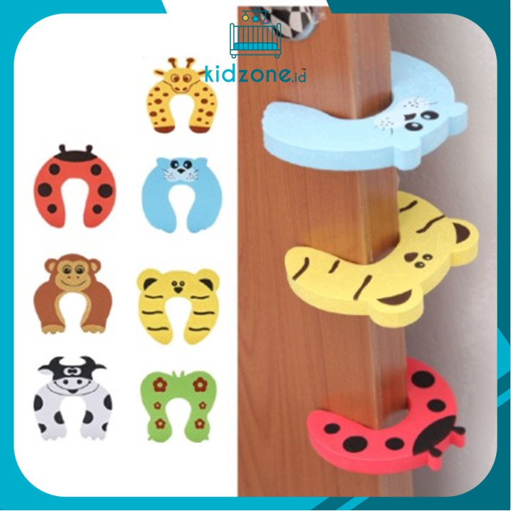 Pengaman Ganjelan Pintu Bahan Busa Untuk Bayi / Door Stopper Karakter Binatang Lucu