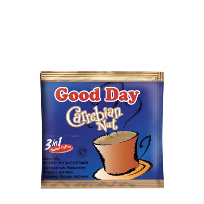 Promo Harga Good Day Instant Coffee 3 in 1 Carrebian Nut per 30 sachet 20 gr - Shopee