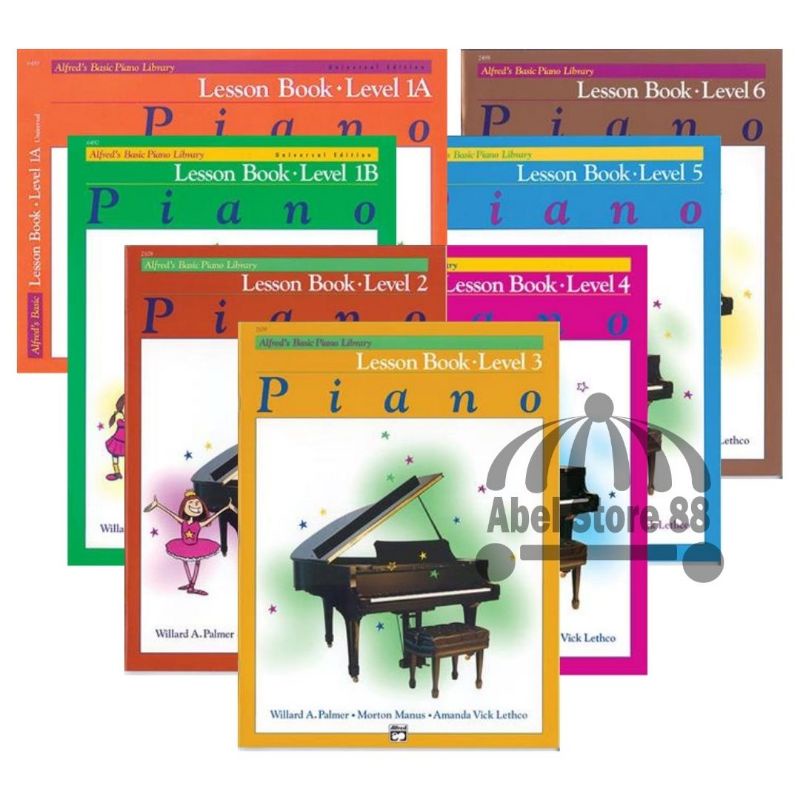 Alfred Basic Piano Library Lesson Book Level 1A/1B/2/3/4/5/6 Buku Musik Belajar Piano Pemula Anak SD