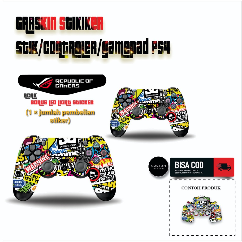 stiker stik ps4 garskin stik ps4 satuan