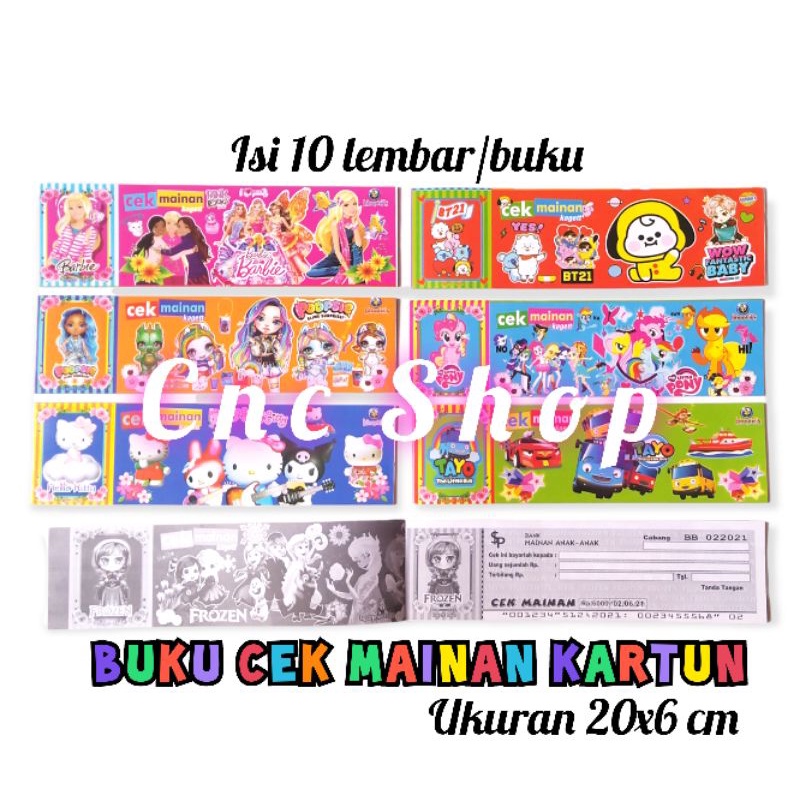 Buku Cek Mainan Kartun Edukatif Mainan Anak Murah