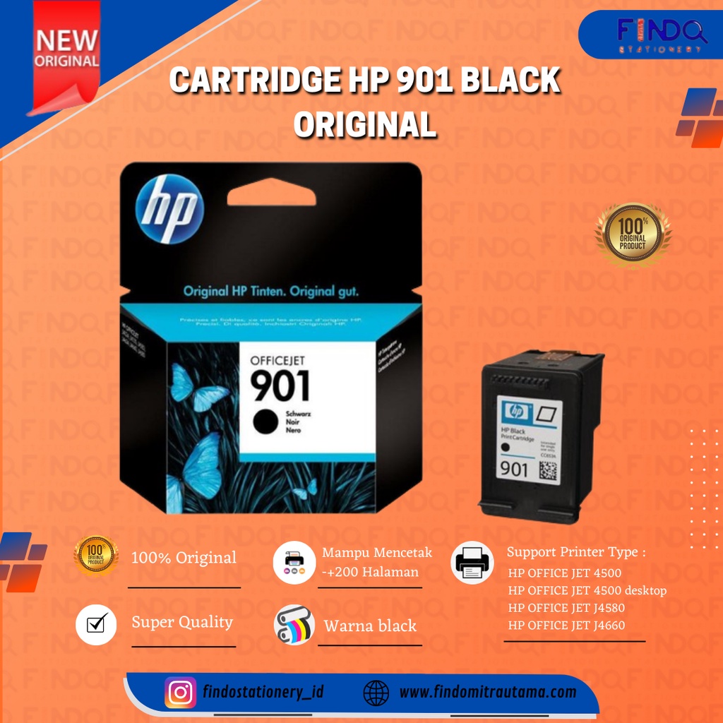 Jual Cartridge Tinta Hp A Black Original Shopee Indonesia