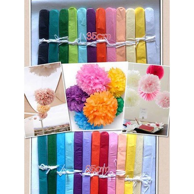 

POMPOM KERTAS BUNGA 25 CM POMPOM PESTA POMPOM WARNA WARNI PERLENGKAPAN PESTA KERTAS KREP