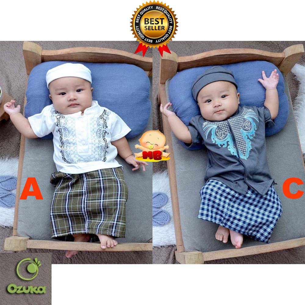 Baju Koko Bayi Laki Laki Newborn 0 6 12 Bulan Taqwa Bayi Sarung Instan Baju Muslim Kokoh Bayi Aqiqah