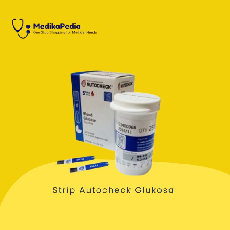 Strip Refill Autocheck Glucose Isi 25 Strip / Gula Darah / Glukosa Darah