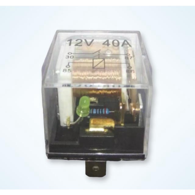 Relay Klakson / Relay Transparan 4 Kaki 5 Kaki 12V &amp; 24V 80A BENING INDIKATOR LED