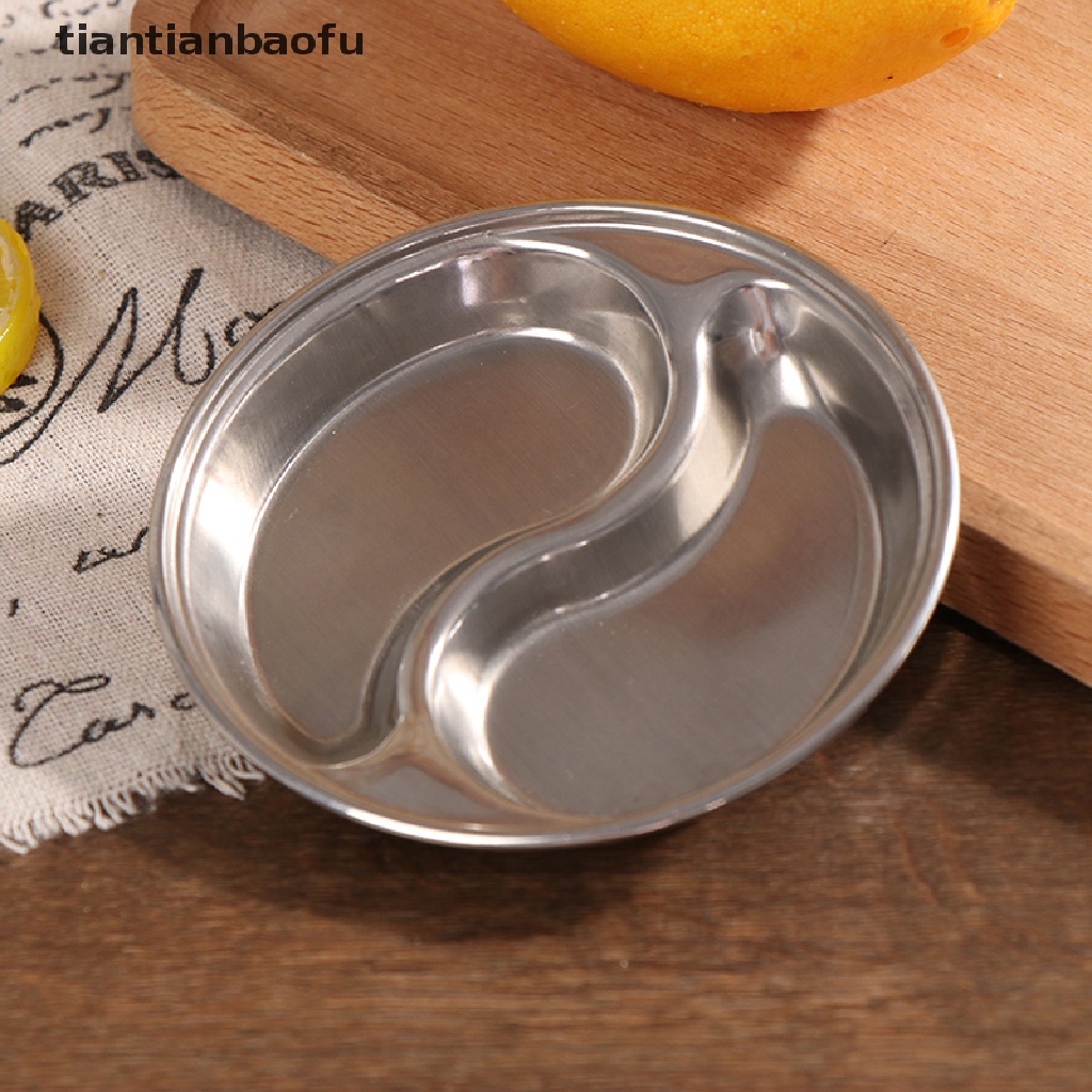 [tiantianbaofu] 1pc Seasoning Dishes Stainless Steel Sauce Dishes Food Dipping Bowls Boutique