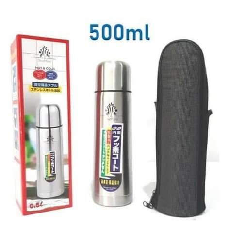 Termos air panas 500ml + sarung termos / termos air / termos