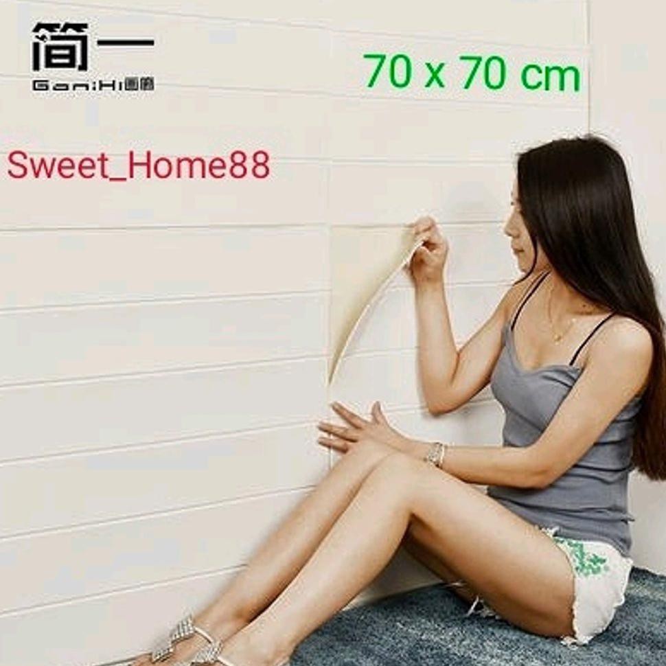 TERLARIS  KAYU WALLPAPER 3D FOAM WOOD WALLPAPER DINDING 3D KAYU TERBARU