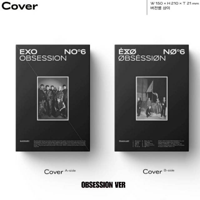 Exo Album Vol 6 Obsession Exo Ver X Exo Ver Obsession Ver Shopee Indonesia