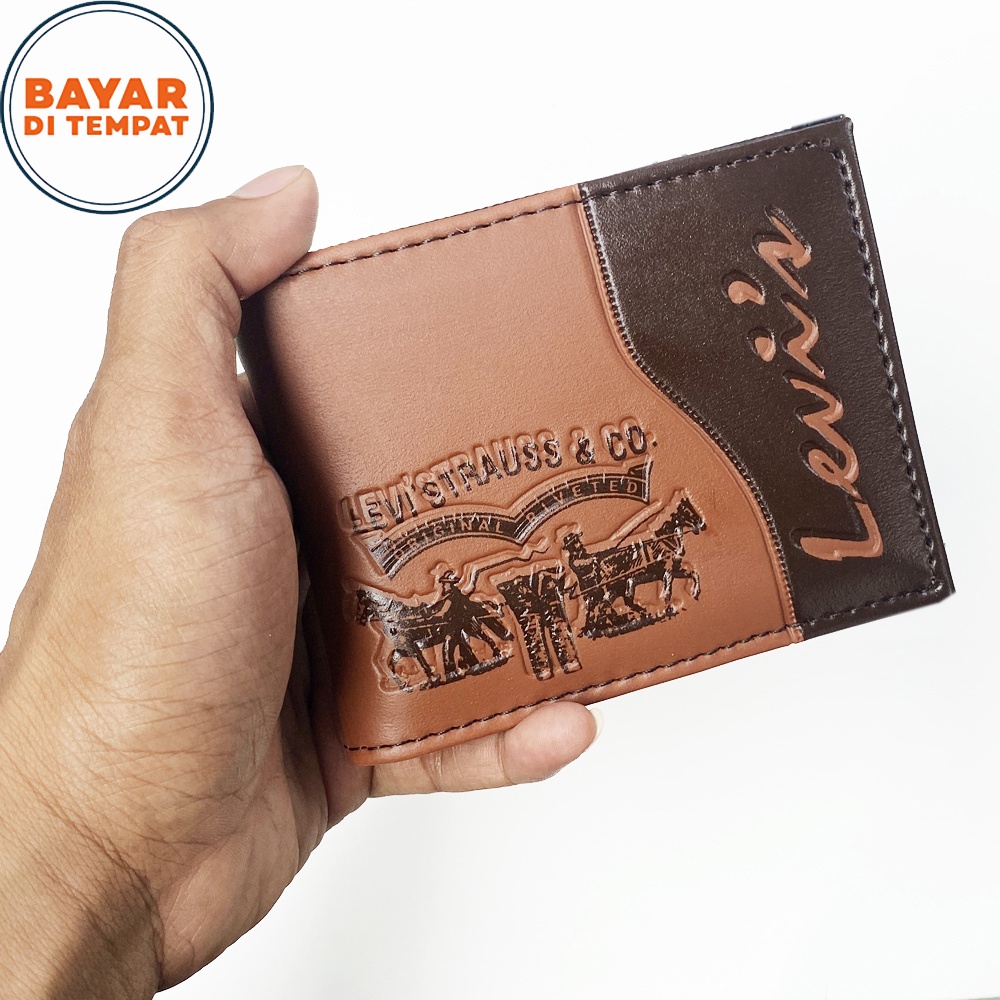 SHOPEE 6.6 SUPER SALE!! Dompet Retro Classic Dompet Kulit Pendek Dompet Pria dan Wantia Terbaru R54 Dompet Lipat Dua Dompet kartu dan uang + Bonus Box