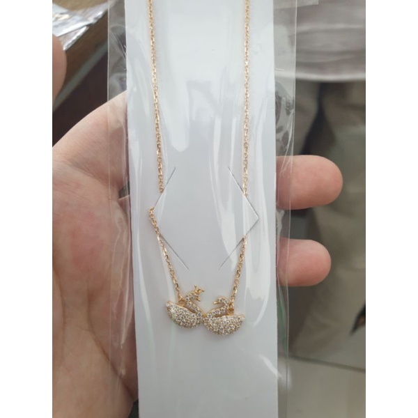 kalung koye white swan angsa putih emas asli 700 70% 16k tua