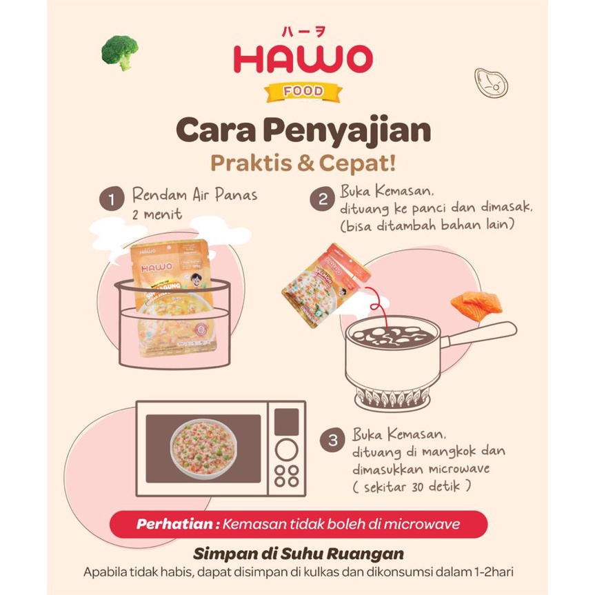 Hawo Food Bubur Siap Saji Ready To Eat 12 Bulan Keatas// Termurah