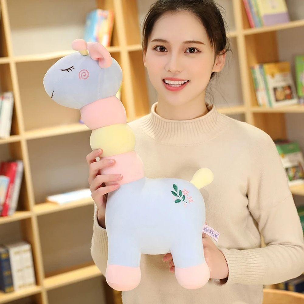 Lanfy Giraffe Plush Toy Mainan Anak Boneka Kawaii Plushie Boneka Hewan Boneka Kartun Dekorasi Rumah Jerapah Boneka Mainan
