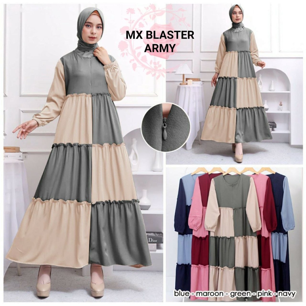 MX BLAZTER GAMIS KOMBINASI FASHION WANITA TERBARU TERLARIS / DRESS MUSLIM / PESTA