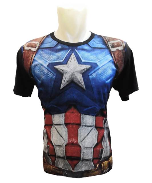 Kaos Baju Tshirt Superhero Captain America Body Big Size Jumbo Avengers XL Pria Laki Laki Rhymes