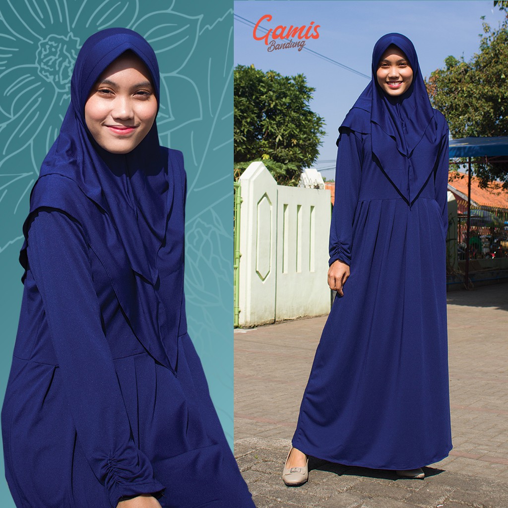 Gamis Murah Jumbo Kekinian | Gamis Murah Jumbo LD 130 Dress | Gamis Jumbo COD LD 140 - NAVY - N1