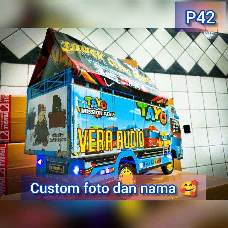 MOBIL RC TRUK TELOLET FULL LAMPU GRATIS FOTO DAN NAMA JUMBO