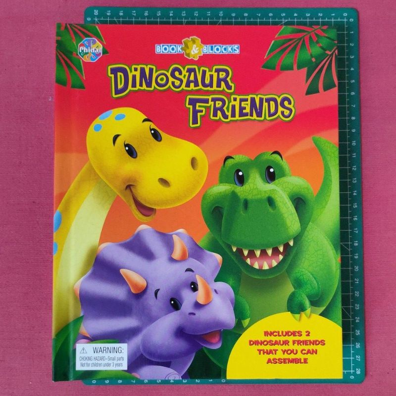 Dinosaur friends. Book and blocks