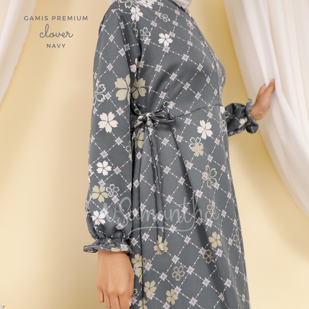 Gamis Homedress Silk Premium Motif Clover