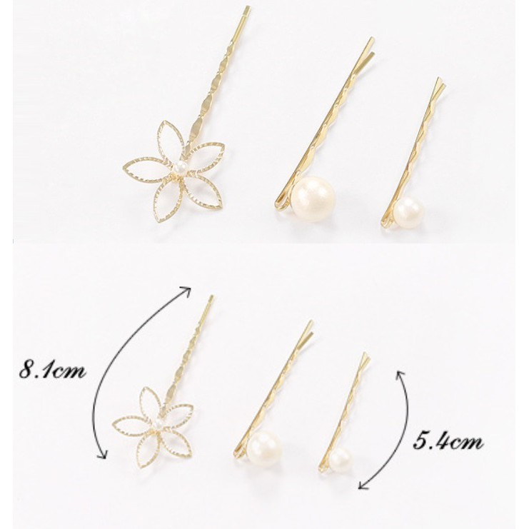 Hairpin Jepitan Rambut 3pc F07 Set Unik Klip Aksesoris Wanita Cewe Korea Fashion Hair Pin Clip