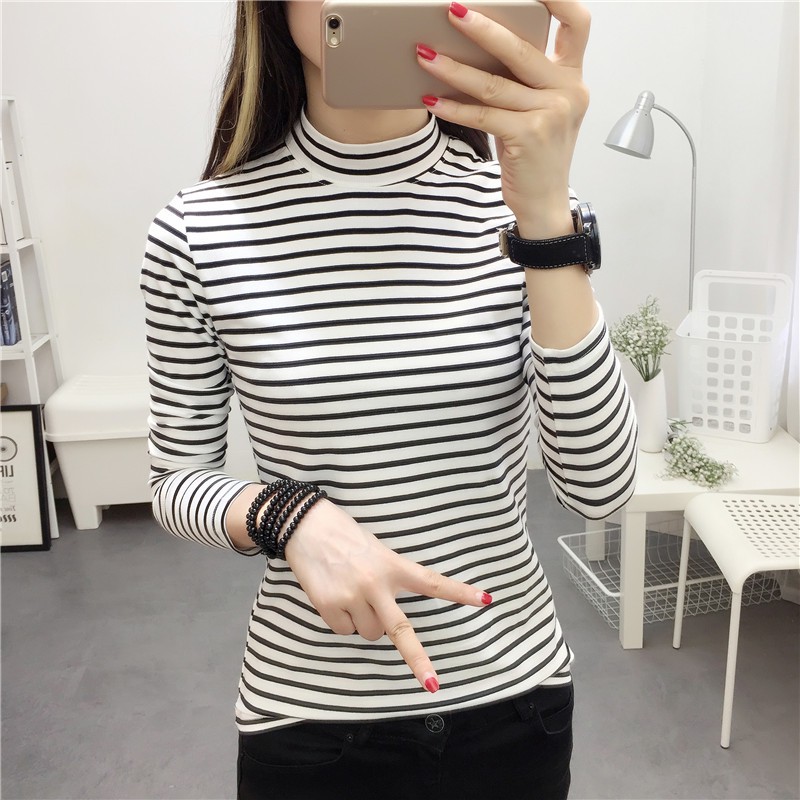 IELGY Spot Kaos T Shirt Model Lengan Panjang Print Garis IELGY Spot Kaos T Shirt Model Lengan Panjang Print Garis