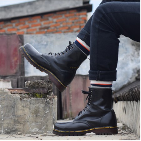 SEPATU Boots docmart Martins Pria HIGH 8INC [unisex] kulit paling MURAH BERKUALITAS kulit bandung