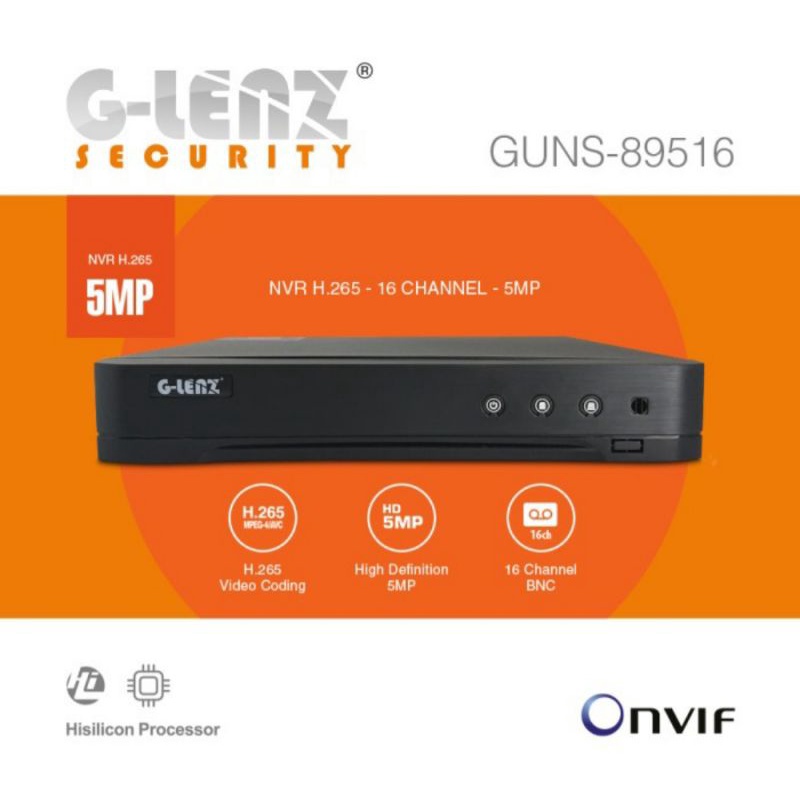 GLENZ CCTV NVR 16 5MP - GUNS 89516 ( 5MP )