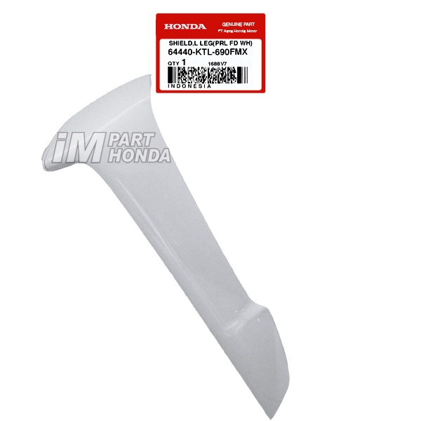 64440-KTL-690FMX Cover Sayap Luar Kiri Supra Fit New Putih