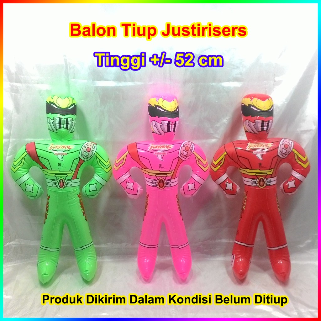 mainan boneka tiup justirisers balon justiriser angin udara air doll