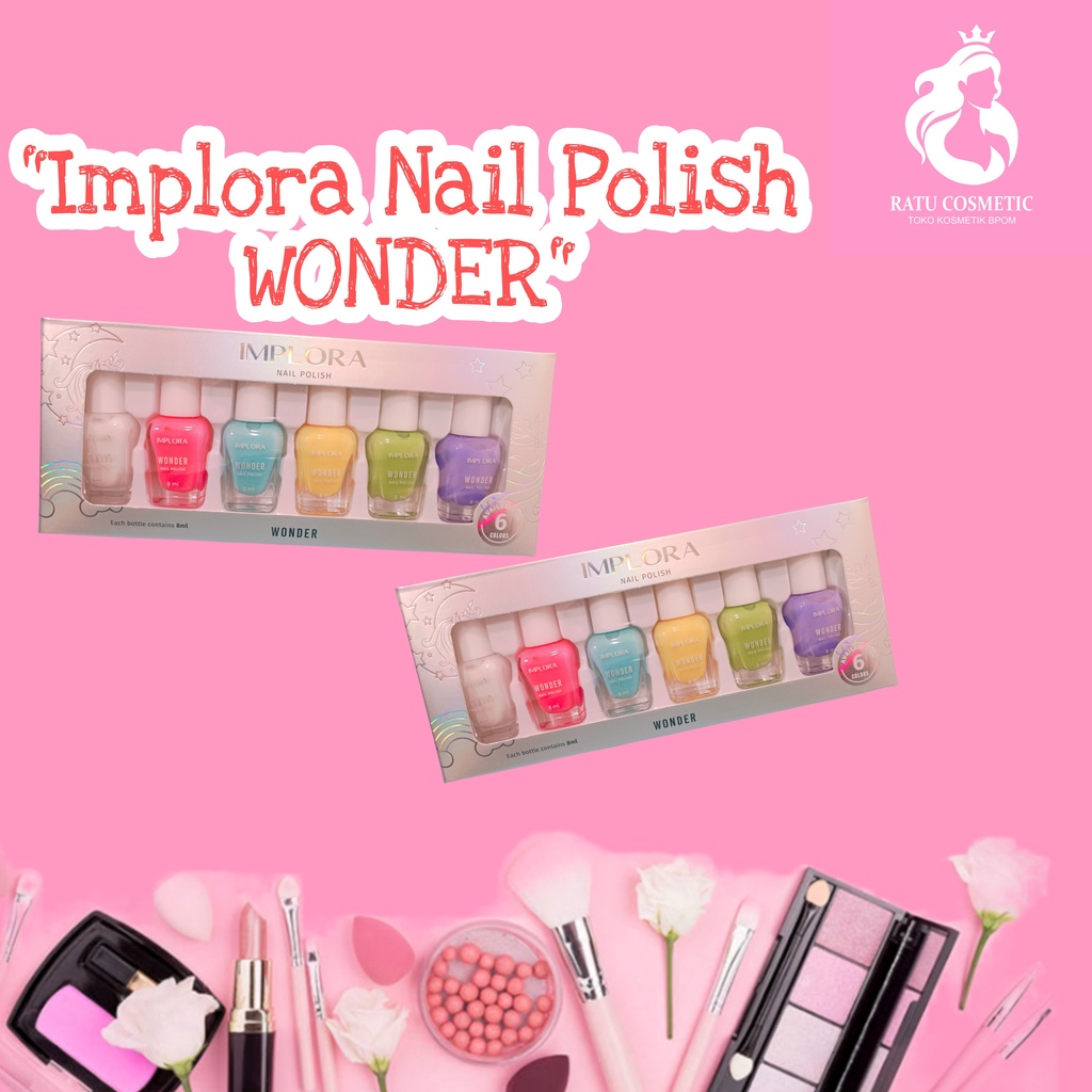 Kutek Implora Nail Polish Nudes l 8ml Original 1Bok Isi 6 Pcs