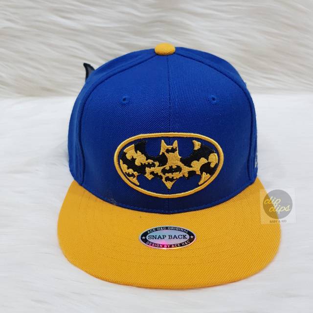 Topi/Cap Batman Blue Kuning DC By Ace H&C Korea