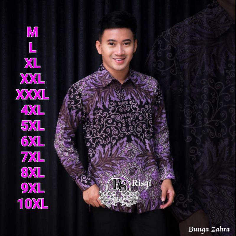 Kemeja batik pria lengan panjang bigsize M L XL XXL XXXL 4XL 5XL 6XL 7XL 8XL 9XL 10XL