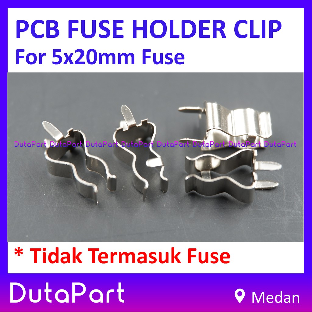 PCB Mounting Fuse Holder Clip Rumah Sekring Sekering 5x20mm Harga 1 Pc